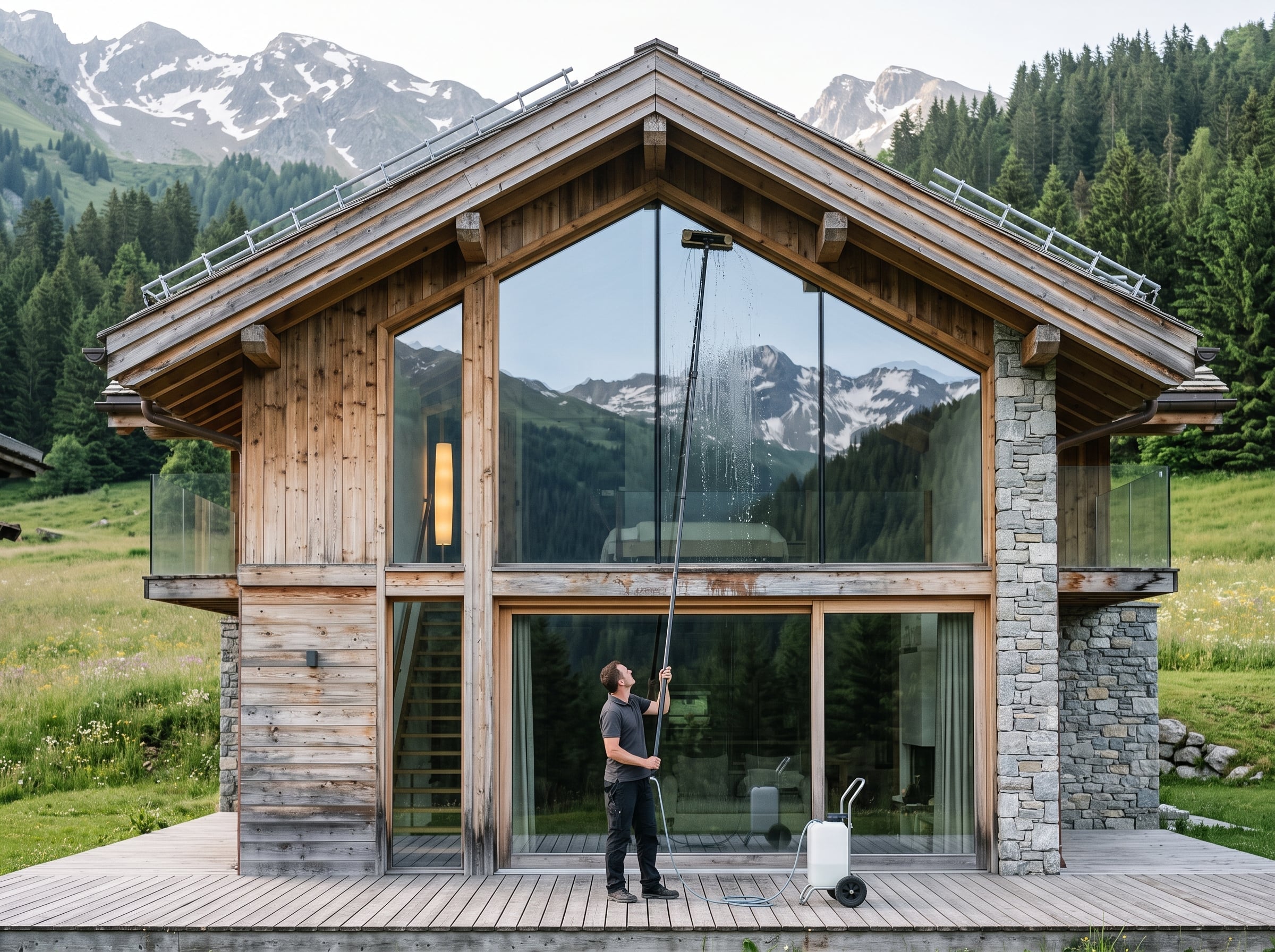 Pignons vitrés, impostes et baies XXL des chalets