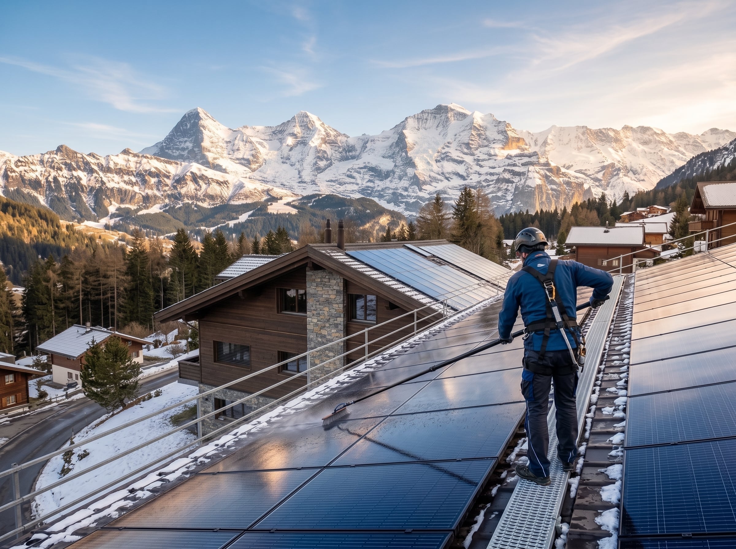 Chalets d'altitude : la neige ne lave pas les panneaux