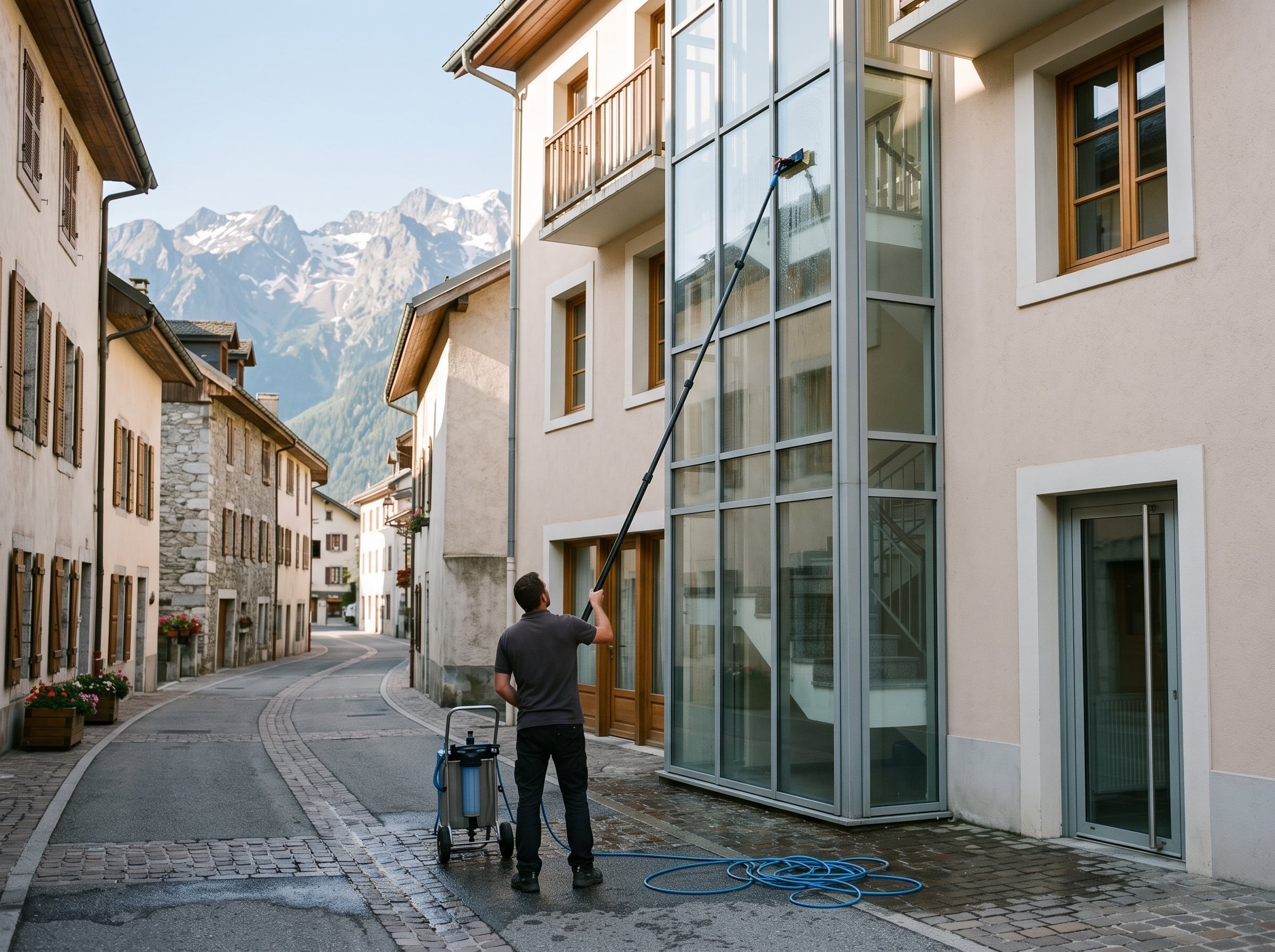 Bandeaux vitrés d'ateliers, bureaux d'étage et vitrines hautes
