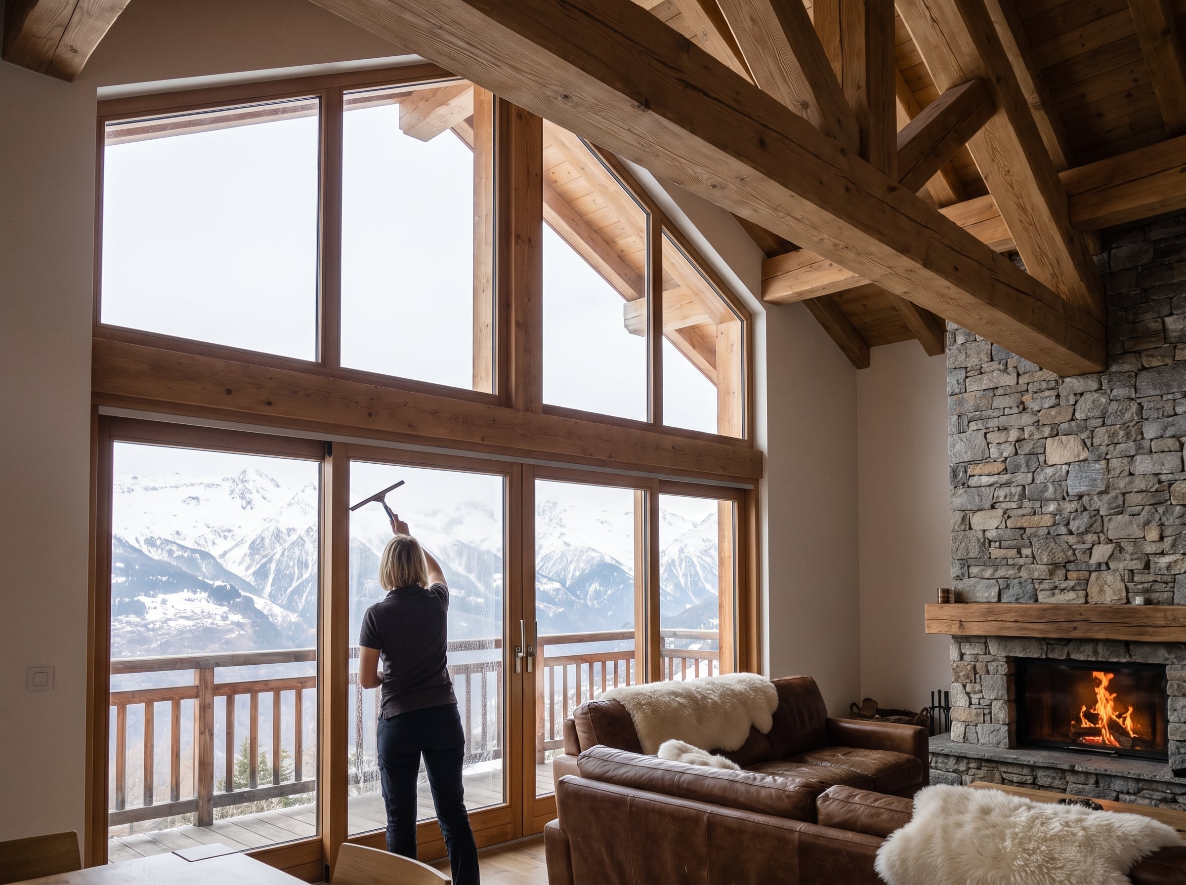 Window cleaning in Courchevel (1/3)