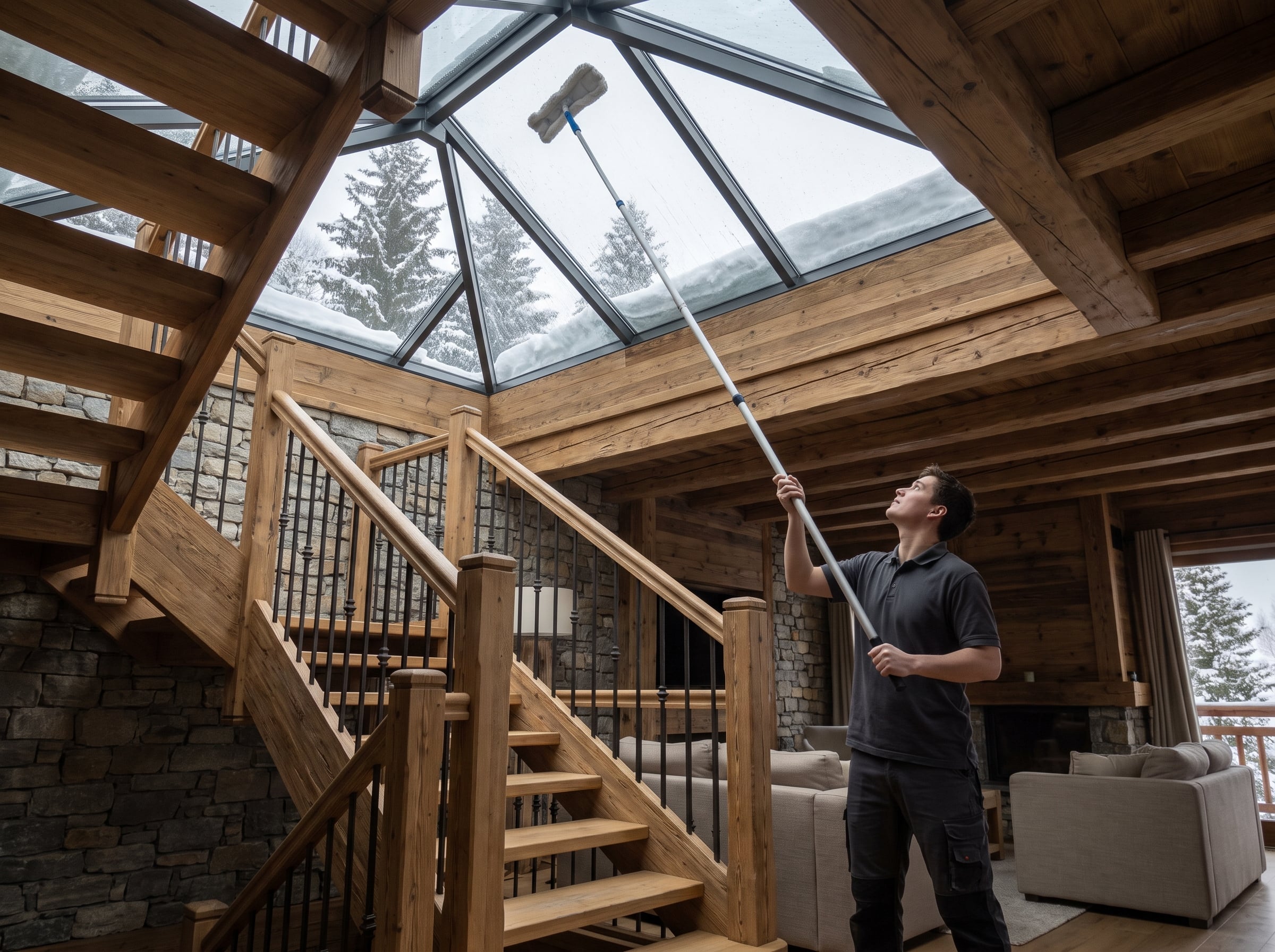 Window cleaning in Courchevel (2/3)