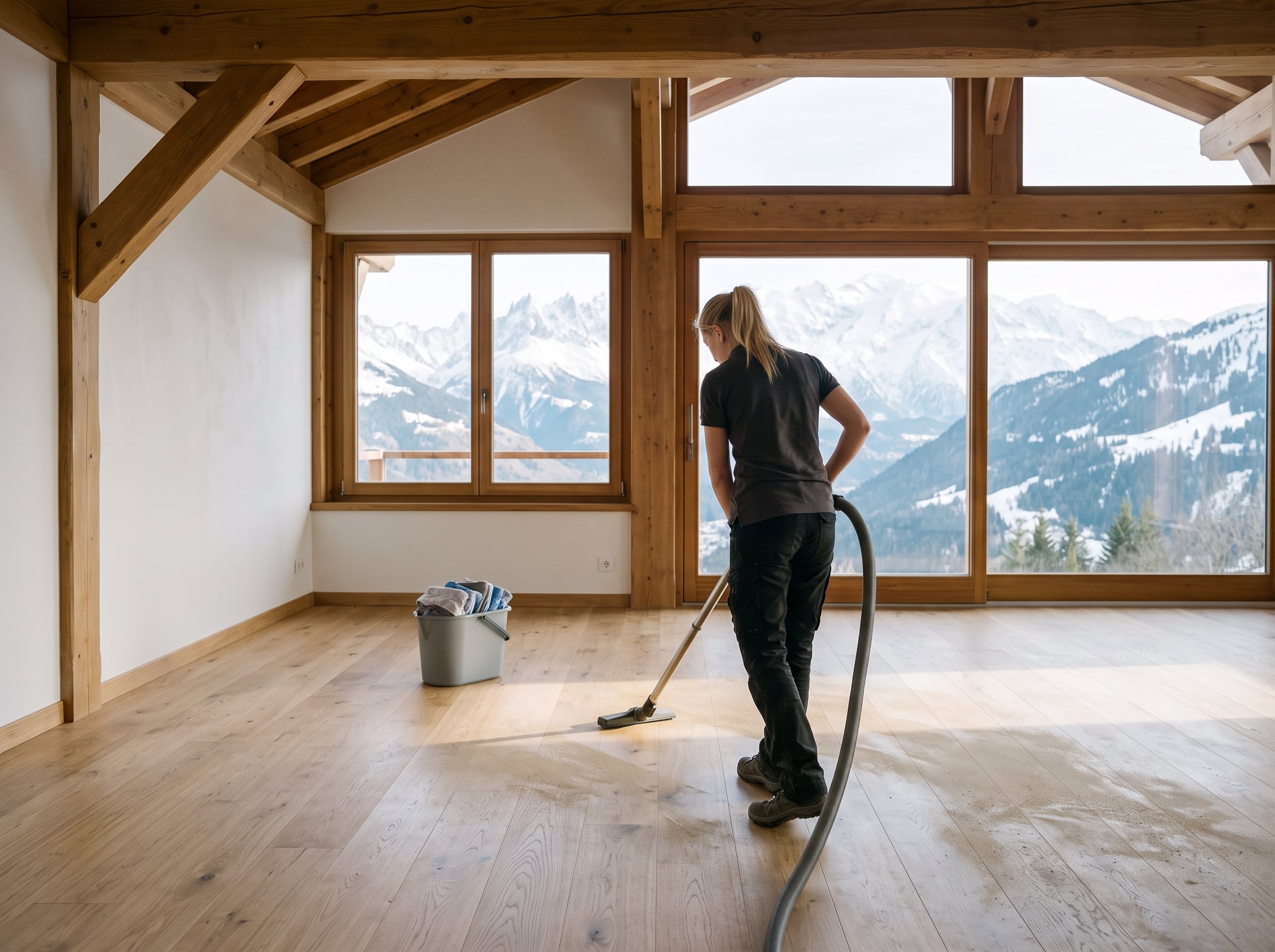 Fin de chantier et nettoyage après travaux à Courchevel